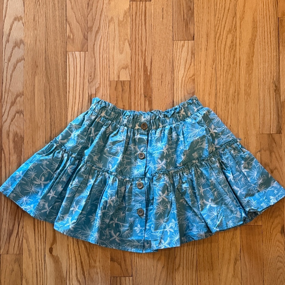 Eberjey sz S NWT Tropical Toucan Nellie Skirt Blue Floral 100% cotton new w/ tag